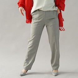 【試用品】Cool Max Susara褲子適合春夏季褲子皺紋少/灰色b009b-gry1 第1張的照片