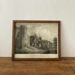 アンティークペーパー　イギリスの風景画家T.Hearneトマス　古い味紙　カリグラフィー　THE GRAPHIC　新聞紙 1枚目の画像