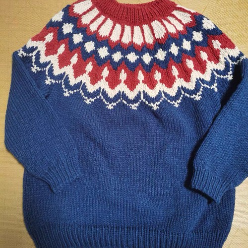 受注制作・①ススのレトロニットセーター手編み ニット・セーター 