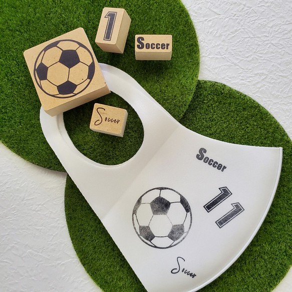 サッカーボール 小 部活アピール スポーツ観戦に 球技シリーズスタンプ はんこ スタンプ Hanya Kissho 通販 Creema クリーマ ハンドメイド 手作り クラフト作品の販売サイト