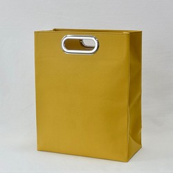 ハンドバッグレジ袋型【国産帆布】イエロー 1枚目の画像