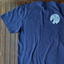 手描きTシャツ：縁起物Tシャツ・月兎 1枚目の画像