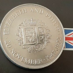 英国 イギリス 1972年 ブリティッシュ クラウン コイン 5シリング 28g 39mm 美品です 本物 その他アクセサリー Daniel  通販｜Creema(クリーマ) 12613757