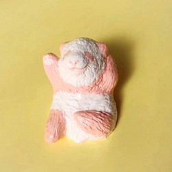 ゴロゴロパンダ赤ちゃんの置物(ピンクパンダ) 1枚目の画像