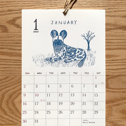 22絶滅危惧種カレンダー 壁掛けタイプ 日曜始まりと月曜始まり選べます カレンダー Lemo Woods 通販 Creema クリーマ ハンドメイド 手作り クラフト作品の販売サイト