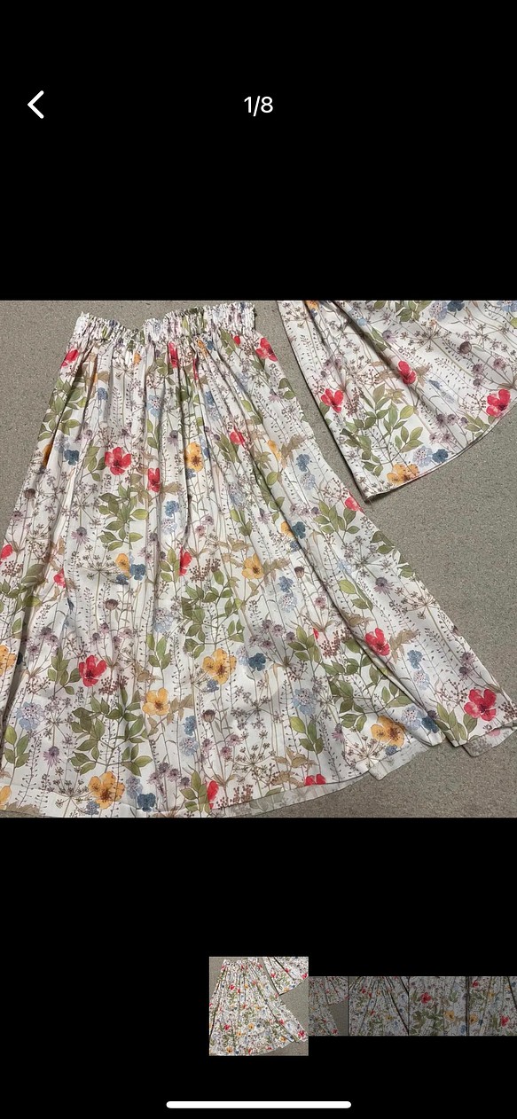 リバティ　ギャザースカート　セット　リンクコーデ　イルマ 1枚目の画像