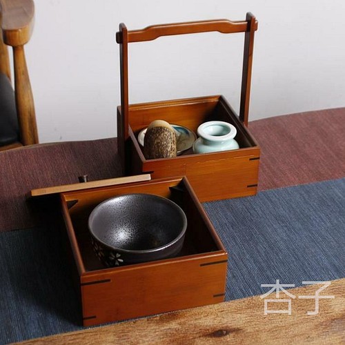 民芸職人手作り 収納ケース 竹製 茶道具 ピクニック 小物入れ籠 弁当箱 