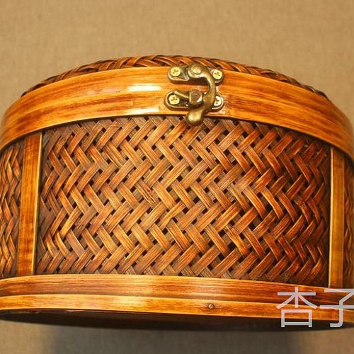 民芸職人手作り 古風 自然竹の編み上げ 茶籠 茶道具収納 かごバッグ 