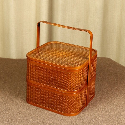 職人手作り 茶具收納盒 茶道 竹細工 ハンドバッグ 収納ボックス-