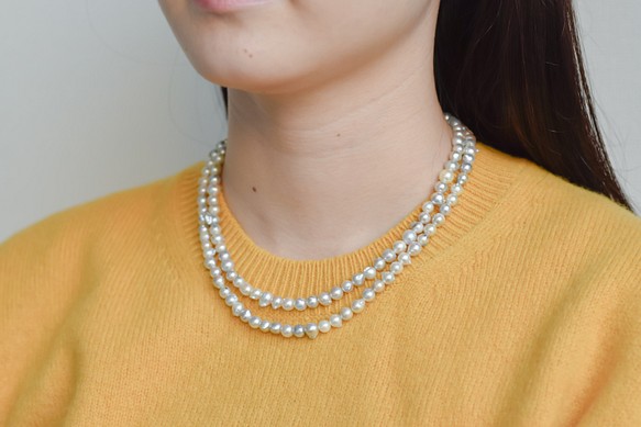 We are pearls_ロング【グレーパール再入荷】