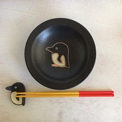 ペンギンのリム皿 1枚目の画像