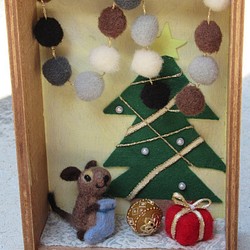 羊毛　デグー　BOX　クリスマス 1枚目の画像