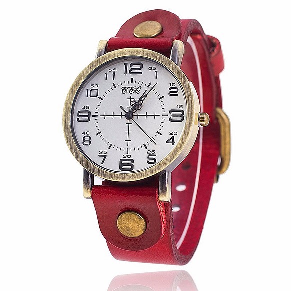 再々々々販ユニセックスタイプの時計付ブレスレットで、年齢・男女問わず人気です。レッド 1枚目の画像