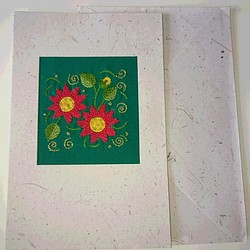 手刺繍のメッセージカード  from バングラデシュ 1枚目の画像