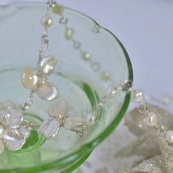 【定做】淡水珍珠花項鍊 第1張的照片