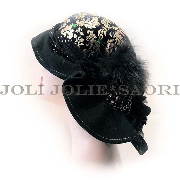 ハンドメイド1点物 jolijolie帽子35 キャップ jolijolie 通販｜Creema