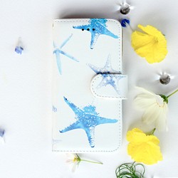 [手帳式] Starfish-海星 簡單的設計對應的每個模型的手機殼 第1張的照片
