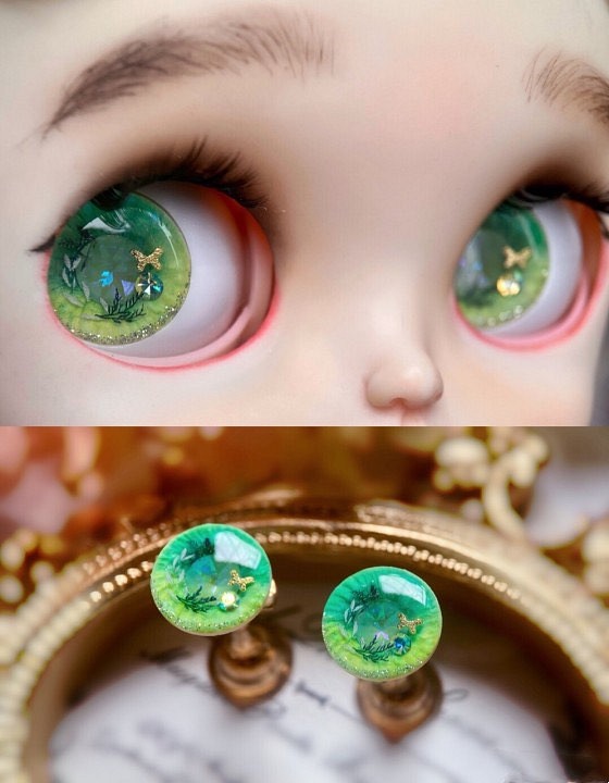 グラスアイ　ブライス粘土アイチップ 14mm ドールアイ Blythe