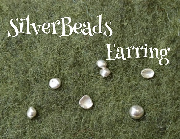 silver　beads　ピアス　スタッドタイプ 1枚目の画像