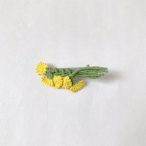 花かんむりヘアクリップ（たんぽぽ） 1枚目の画像