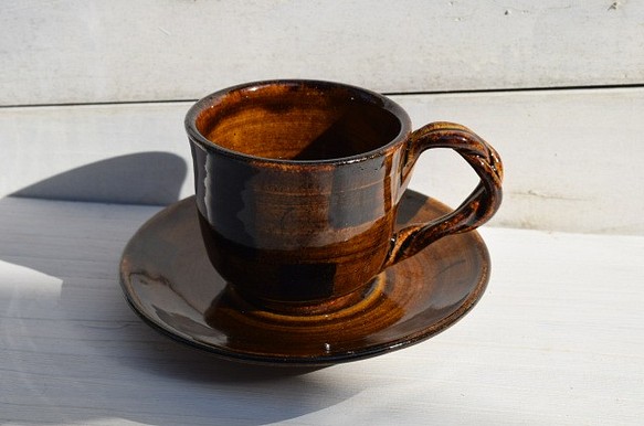 飴釉鉄彩飴釉鉄彩コーヒーカップ 1枚目の画像
