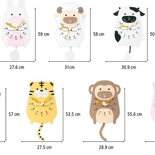 壁掛け時計 ウォールクロック Animal Series ウサギ Legabi Com Br