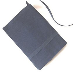 ブックカバー 　紺×紺ライン（一般サイズ・オーダーサイズ） 1枚目の画像
