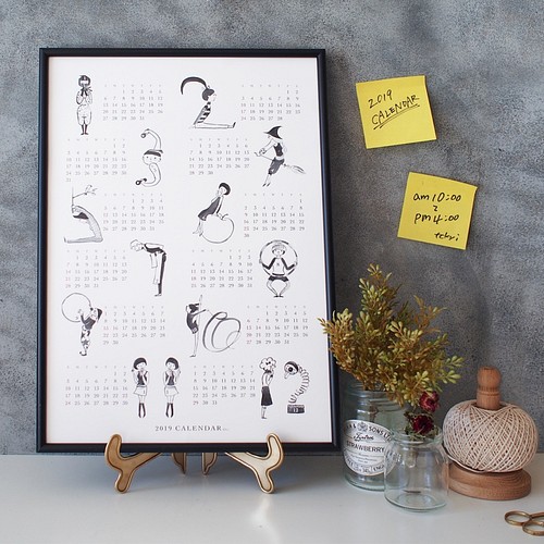 22年数字イラストポスターカレンダー A3 カレンダー Kyi 通販 Creema クリーマ ハンドメイド 手作り クラフト作品の販売サイト