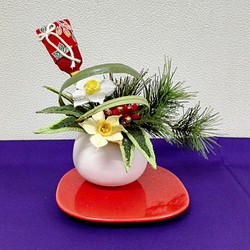 ひな飾り】春の花飾り三段セット（ももの花・水仙）送料無料 その他