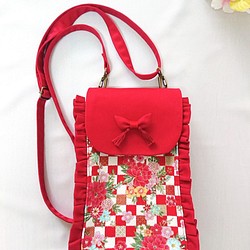 【大正浪漫】日系軟妹✽和洋融合印花直式小方包〝ショルダーバッグ✽Shoulder bag〞 第1張的照片