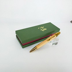 木製ボールペン/結ペンあかつき/東濃檜/シルバー 1枚目の画像