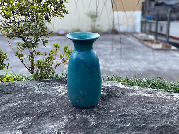 Tahara blue Flower vase (19cm) 一輪挿し・花瓶・花器 michelceramics