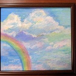 虹 オイルクレヨン画 原画一点もの 絵画 気ままな絵描き 通販｜Creema(クリーマ) 12980188