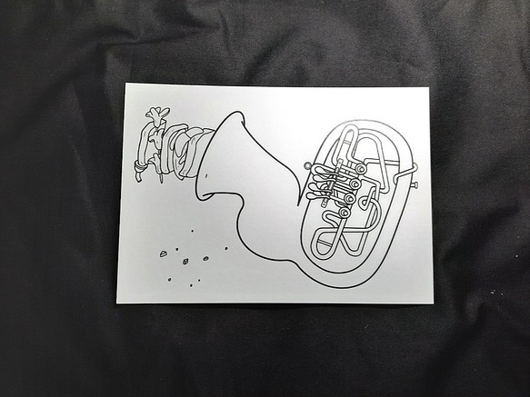 tuba monster明信片 線條明信片 第1張的照片