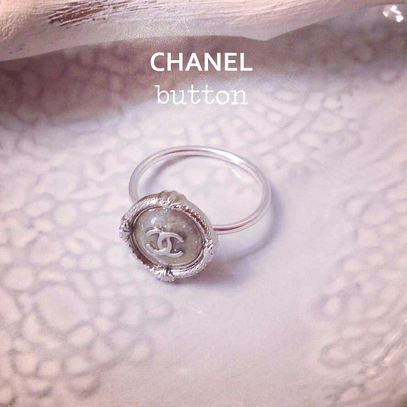CHANEL シャネル ボタンで作った リング 指輪 フリーサイズ 指輪 ...