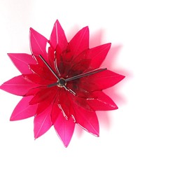 ガラスの花時計(ピンク) 1枚目の画像