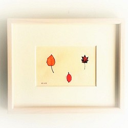 原画「秋の光」 水彩イラスト ※木製額縁入り 1枚目の画像