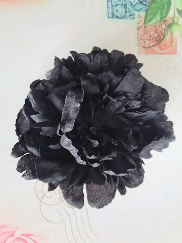 ピオニーMブラック  ヘッドドレス 1枚目の画像