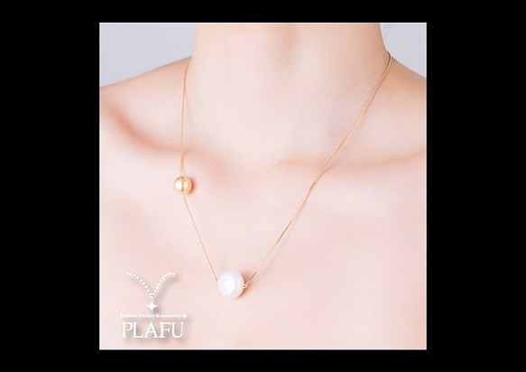 CORON series♥Pearl × Gold  necklace 1枚目の画像