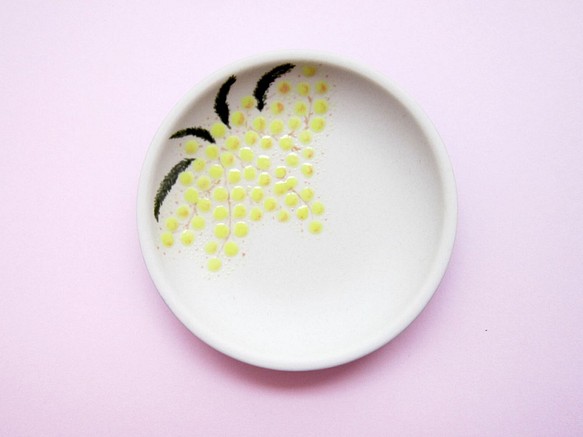 "ミモザ" 豆皿 A - Φ9.3cm 1枚目の画像