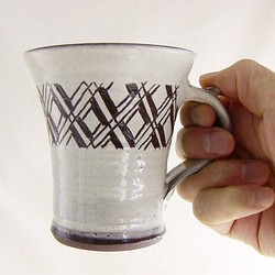 格子文マグカップ（透明） 1枚目の画像