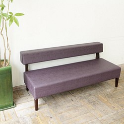 2.5s Border sofa（ DBR × 合成皮革パープル Ba-09 ） 1枚目の画像