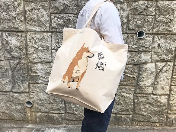 [環保袋]大尺寸芝犬狗手提袋&lt;Akashiba設計&gt; 第1張的照片