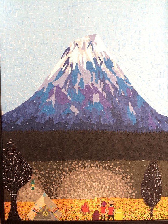 貼り絵 【Mt.fuji 】オーダメイド ウェルカムボード risa 通販｜Creema