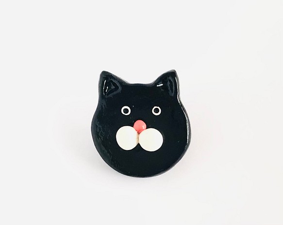 猫のブローチ／黒猫 1枚目の画像