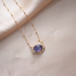[K18] ソフィア｜タンザナイト ダイヤモンド ネックレス 1枚目の画像