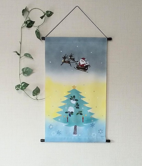 クリスマスの手描きタペストリー タペストリー・壁掛け 結友 通販