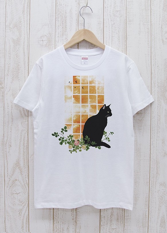 黑貓，窗台SUNSET（白色）/ R030-T-WH 第1張的照片