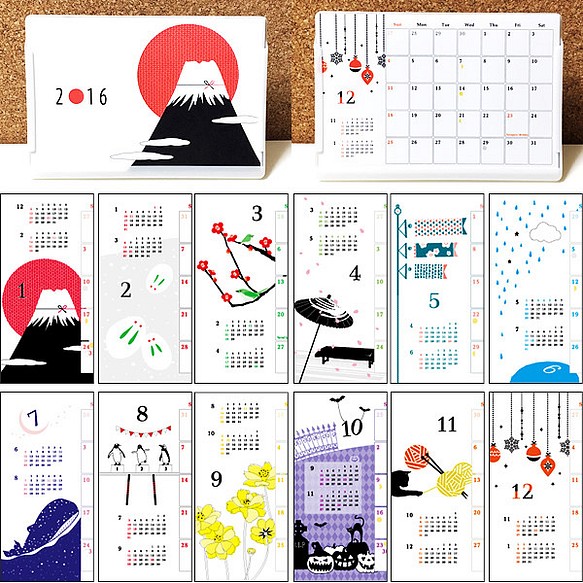 16年 卓上 壁掛け 2way カレンダー カレンダー Citronworks 通販 Creema クリーマ ハンドメイド 手作り クラフト作品の販売サイト