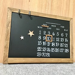 木の黒板◎万年カレンダー BR 1枚目の画像